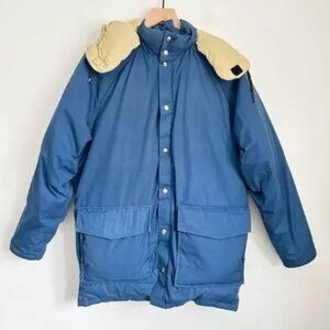 Woolrich Vintage Down Puffer Coat Blue Size M